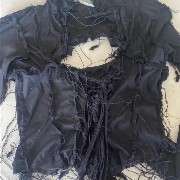 Matacomplex semi-sheer black blouse - Picture 3 of 3